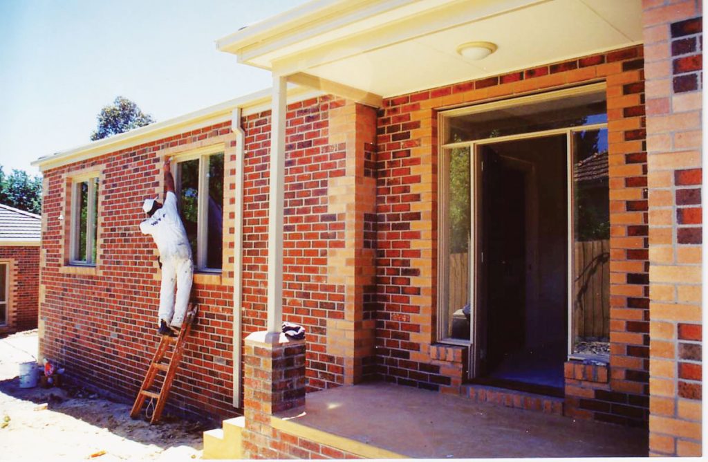 Photo taken at the time of construction of the Balwyn Homes